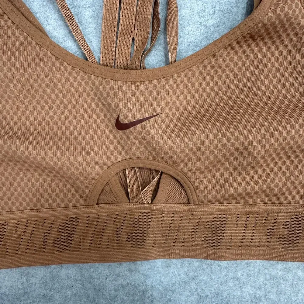 Nike Dri Fit Indy Sports Bra WMNS M Orange Strappy Light Support Athleisure